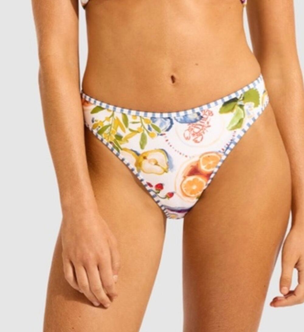 Seafolly Riviera Coast High Leg Bikini Bottom Size 8 (New)
